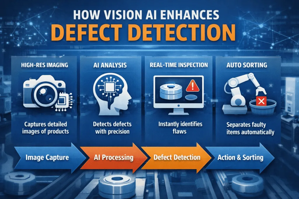 Cómo la IA de visión mejora la detección de defectos