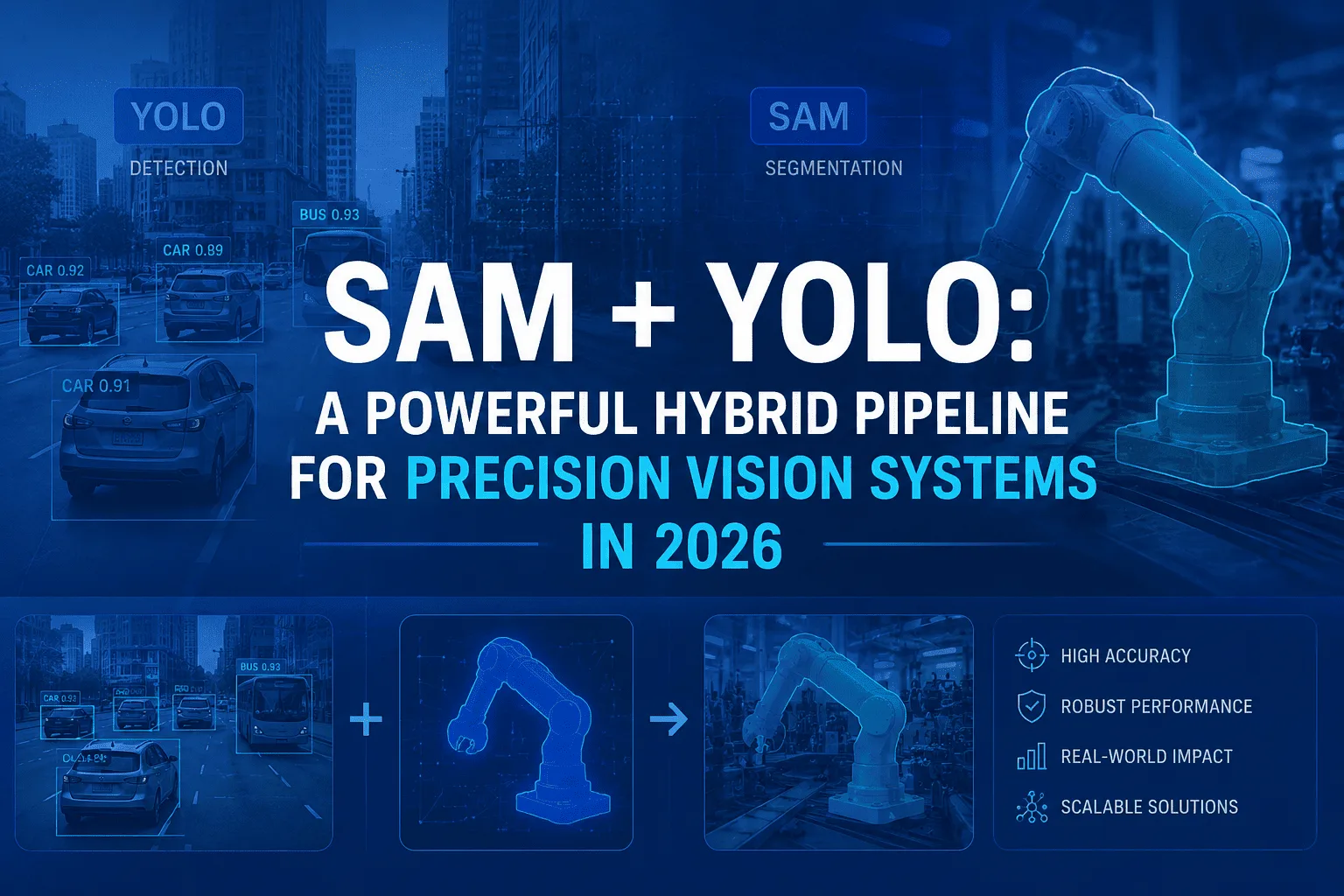 SAM + YOLO: Una potente plataforma híbrida para sistemas de visión de precisión en 2026.